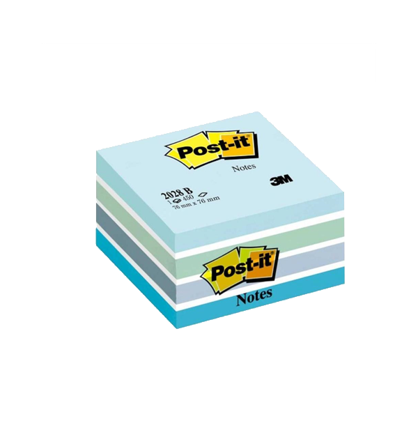 Post-it Yapışkanlı Not Kağıdı Küp 450 YP 76x76 Mavi 2028-B - Image 1