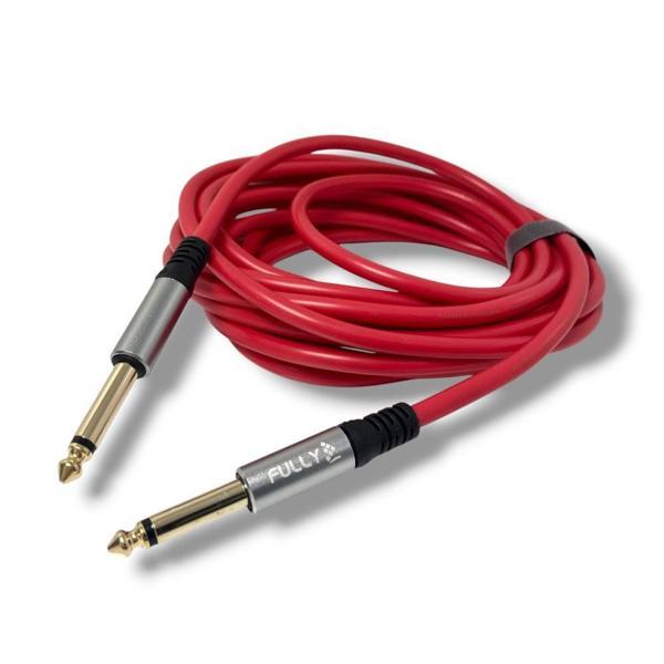 FULLY 5Metre 6.3mm Erkek-Erkek Mono Gitar Kablo - Kırmızı - Image 1