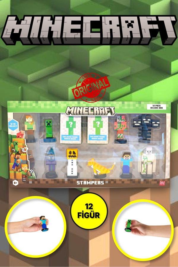 Minecraft 3D Figür Stamper 12'li  Delüks Set - Image 1