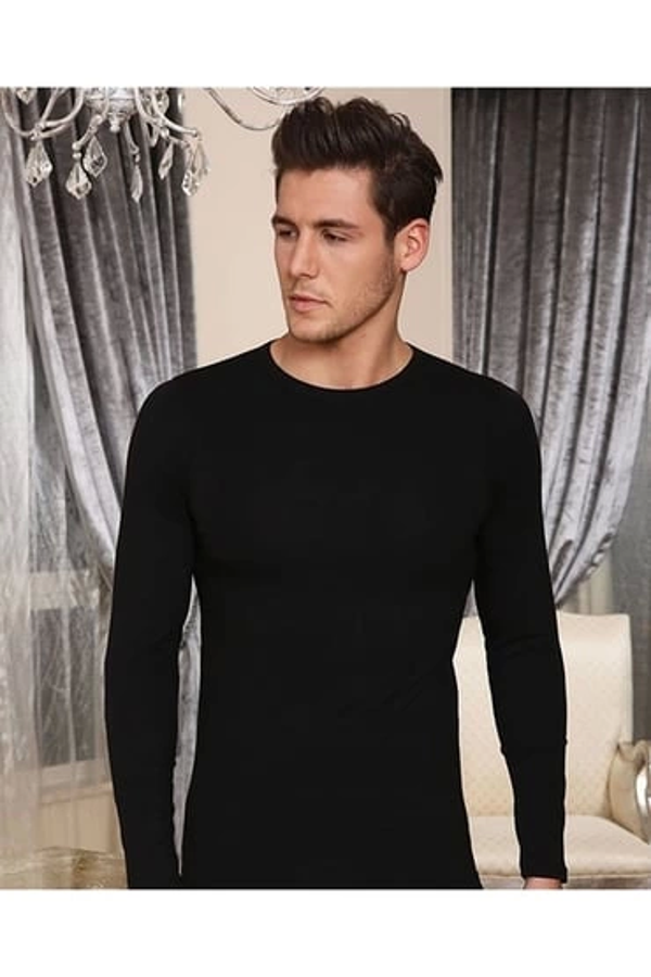 Erkek Likralı Süprem Uzun Kol Bisiklet Yaka Badi 1025 - Image 1