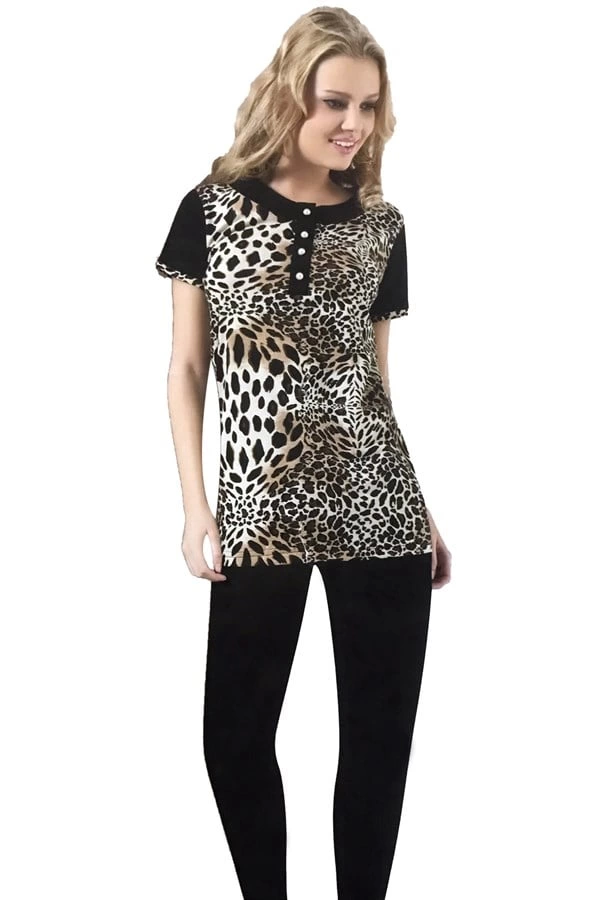 Kadın Leopar Taytlı Takım 60018 - Image 1