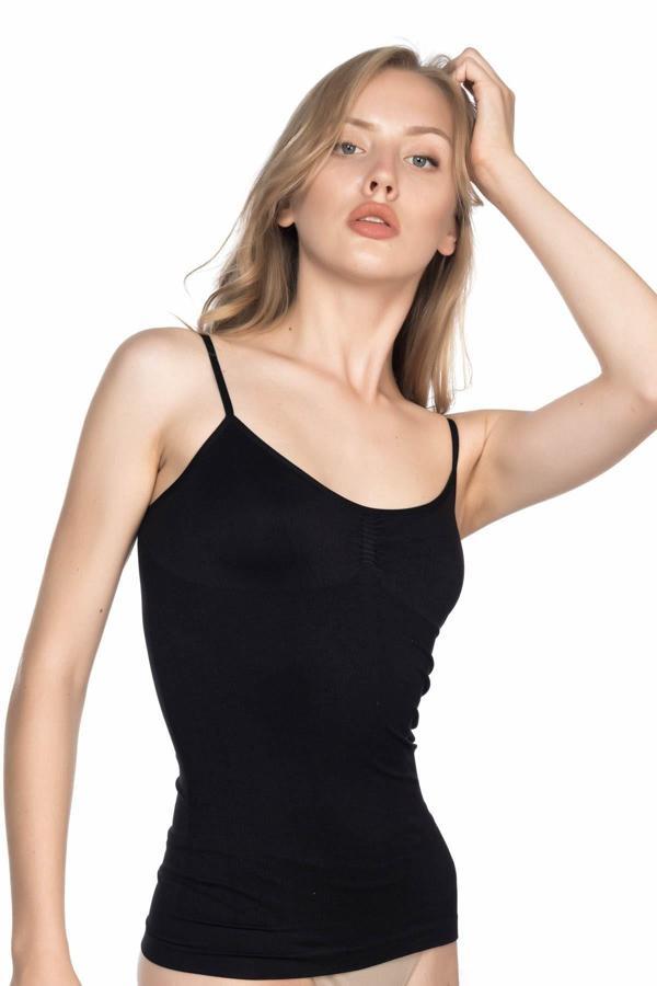SİYAH 5011 Soft Ripli Atlet - Image 1