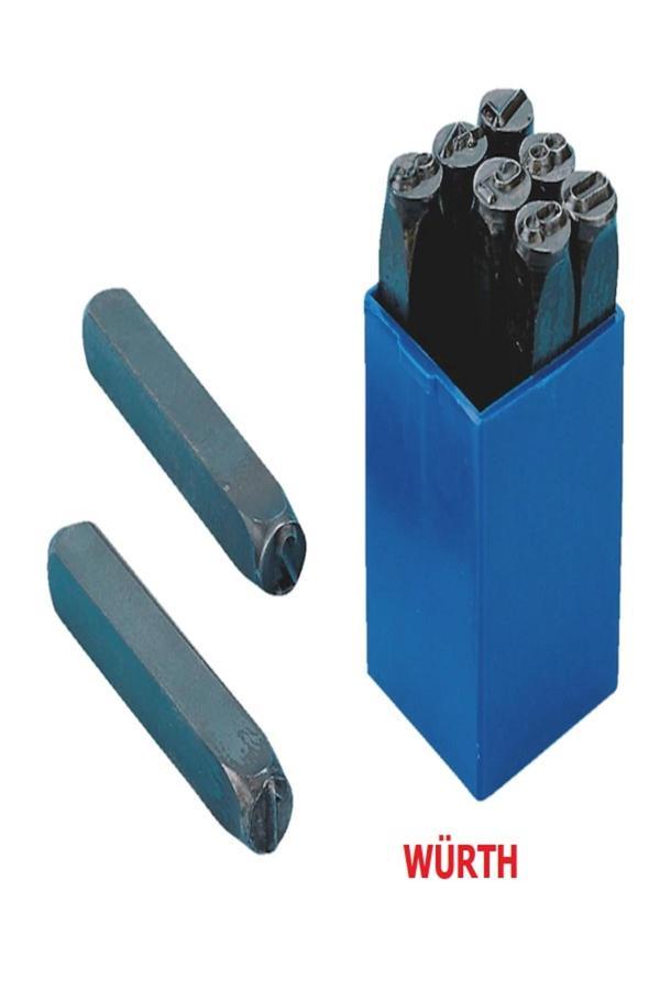 Würth Çelik Numaratör 5 Mm Rakam Basma Seti Şase Baskı - Image 1
