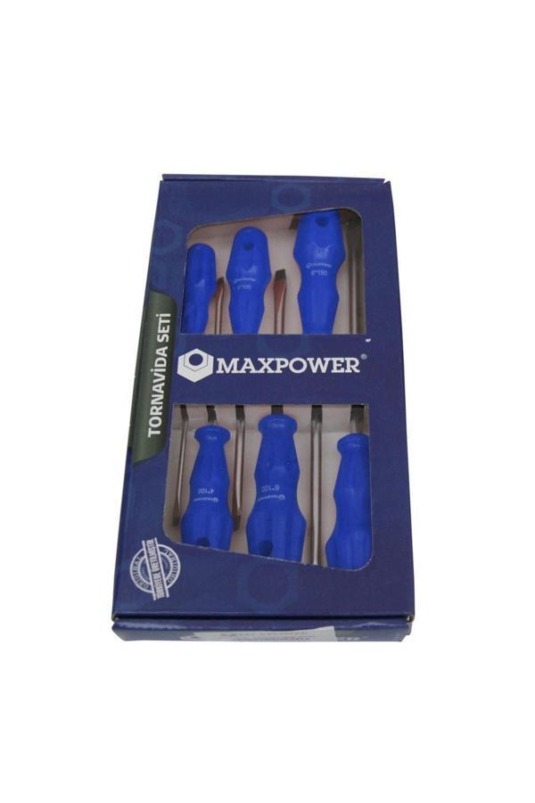 Maxpower Mx136D 6 Parçalı Düz Tornavida Seti - Image 1
