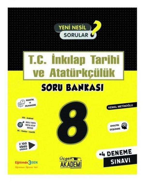 8.Sınıf LGS T.C İnkılap Tarihi ve Atatürkçülük Soru Bankası - Üçgen Akademi - Image 1