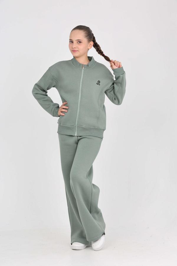 Toontoy Kız Çocuk Yıldız Nakışlı Eşofman Takım - Image 1