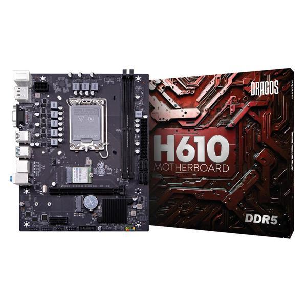 Dragos Pro H610D-5 M.2 Sata Ddr5 6000MHz Usb 3.2 Hdmi Dp Vga Ses G.Lan 1700P Anakart - Image 1