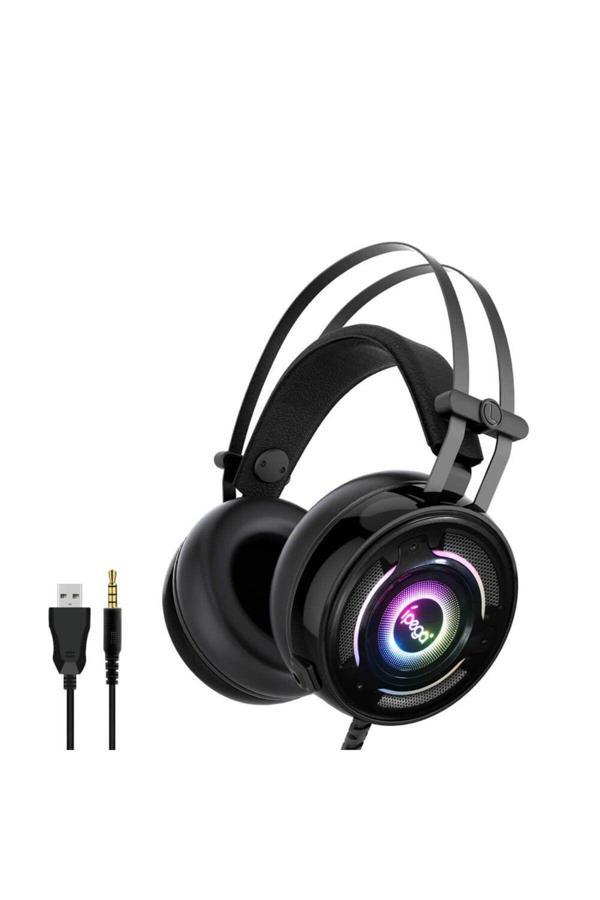 PG-R008 PS4-PS5-Nintendo Switch-Xbox Uyumlu PC LED Oyuncu Kulaklığı - Image 1