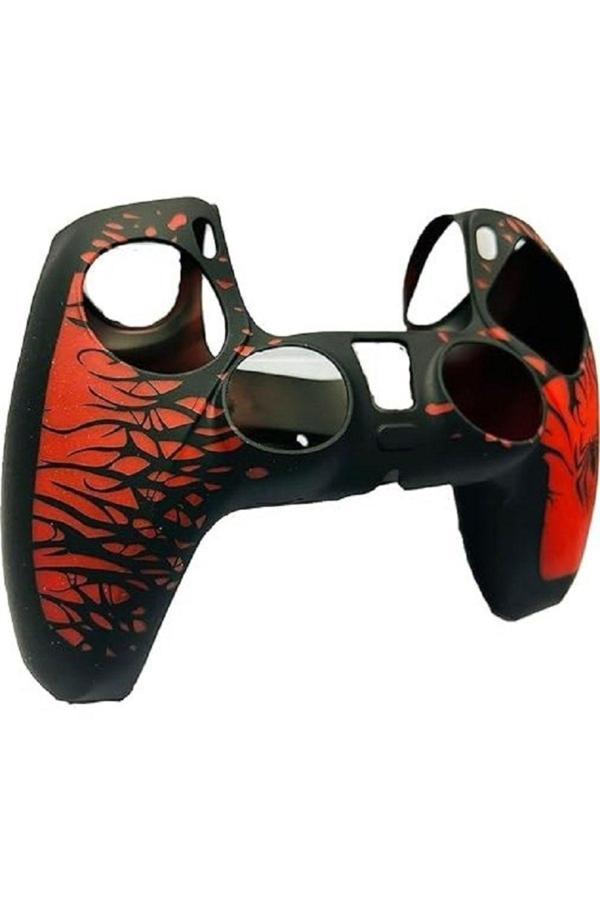 PS5 Dualsense Spider-Man Desenli Koruyucu Silikon Kılıf + Analog silikon Koruyucu - Image 1