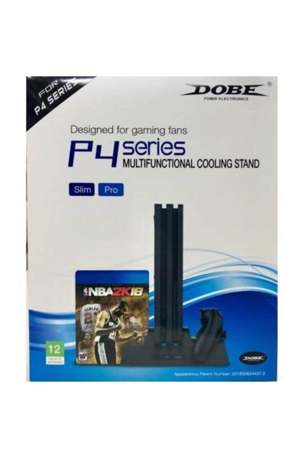 Playstation4 Slim Ps4 Pro Uyumlu Fanlı Stand Ve Oyun Kolu Usb Şarjlı Ps4 Şarj Standı Multifunctional - Image 1