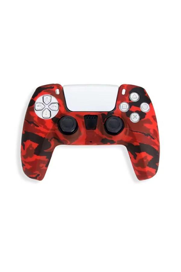 PS5 Dualsense Uyumlu Kamuflaj Desenli Koruyucu Silikon Kılıf + Analog silikon Koruyucu - Image 1