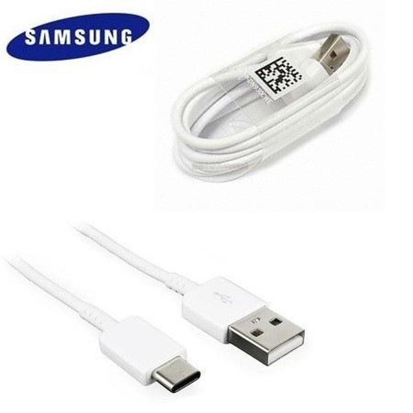Samsung S8 S9 Şarj ve Data Kablosu Type C Beyaz - Image 1