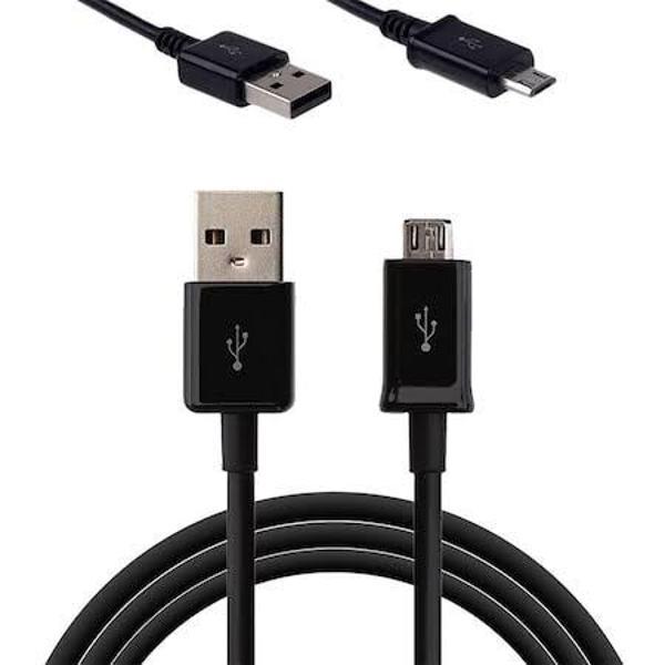 Samsung J1-J2-J3-J4-J5-J7 Micro Usb Şarj ve Data kablosu Siyah - Image 1