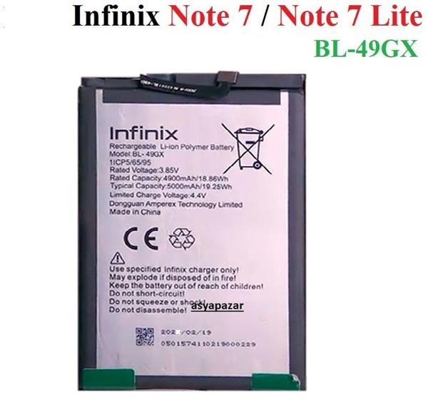 Infinix Note 7-Note 7 Lite Pil Batarya BL-49GX İnfinix X690 - Image 1