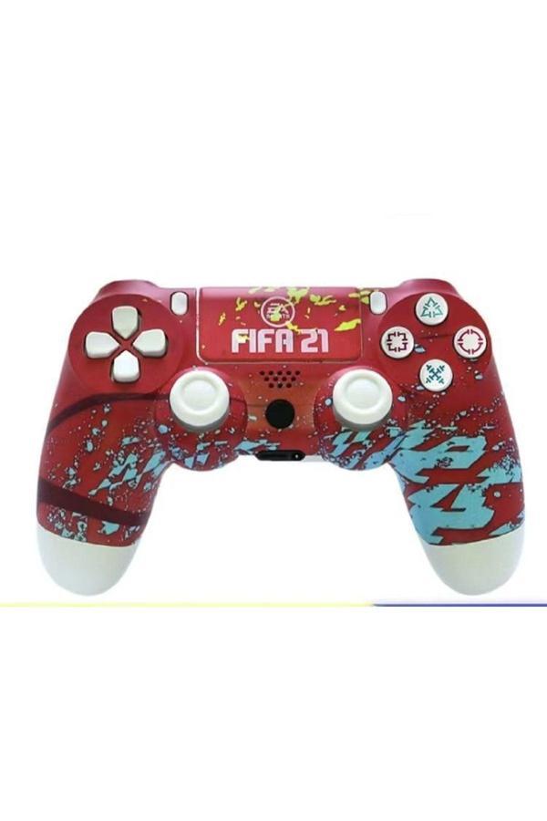 PS4-PC-Android BOX-Android-IOS Telefon Tablet Uyumlu Desenli Dual Titreşimli Bluetooth Oyun Kolu - Image 1