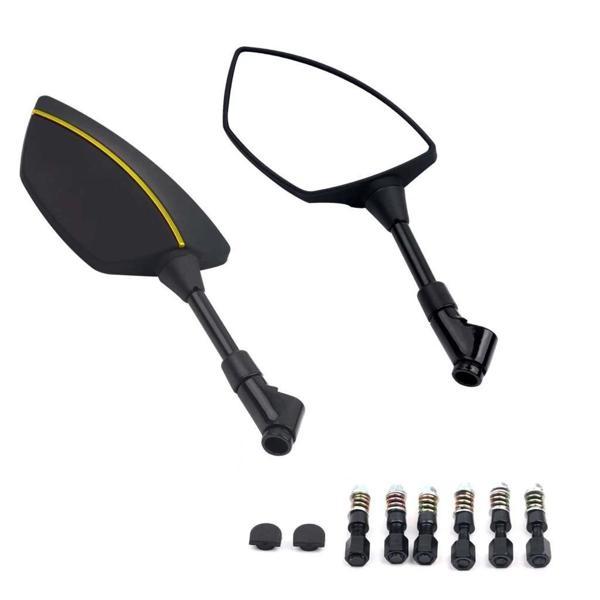 Premium Universal Motosiklet Aynası Sarı Obak - Image 1