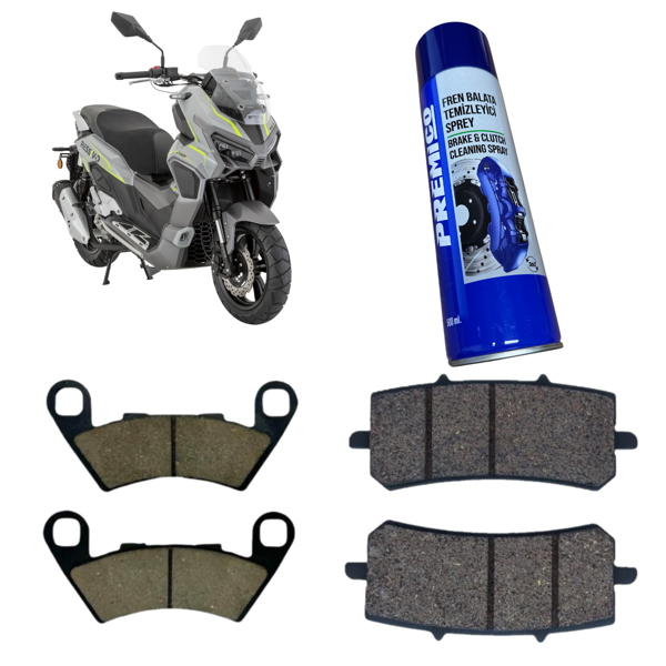 Mondial Ressivo 250 Ön Arka Fren Balatası Boss Balata Sprey Hediye - Image 1