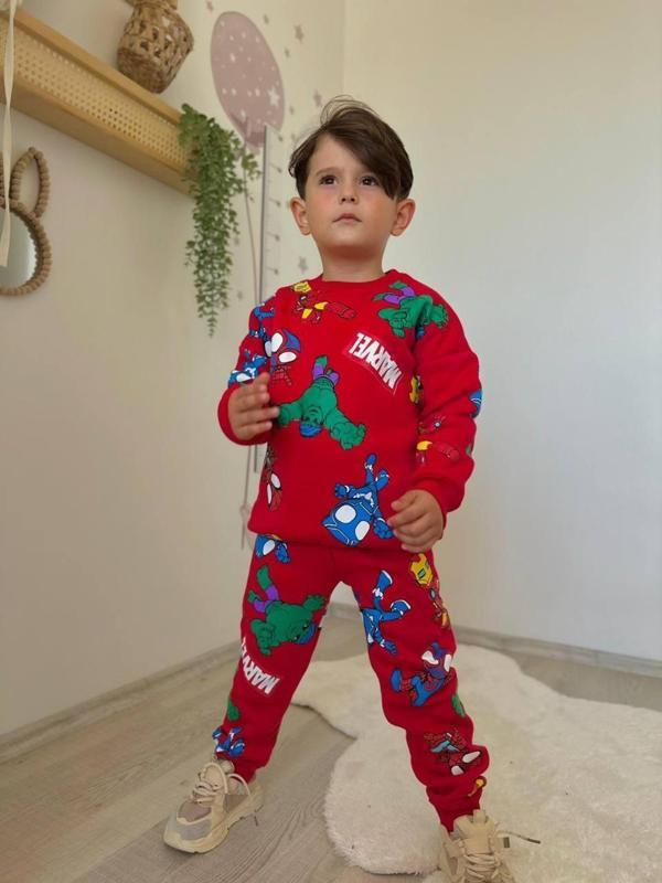 ERKEK ÇOCUK KARAKTER BASKILI 3 İPLİK EŞOFMAN TAKIMI - Image 1