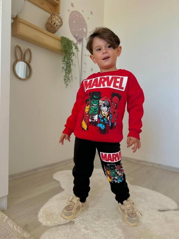 ERKEK ÇOCUK KARAKTER BASKILI 3 İPLİK EŞOFMAN TAKIMI - Image 1