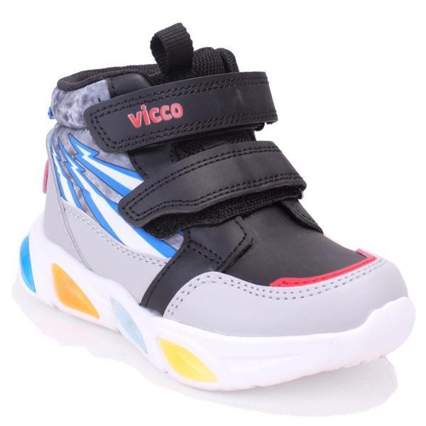 Vicco David 946P25K420 Siyah Ortopedik Günlük Işıklı Erkek Çocuk Spor Bot - Image 1
