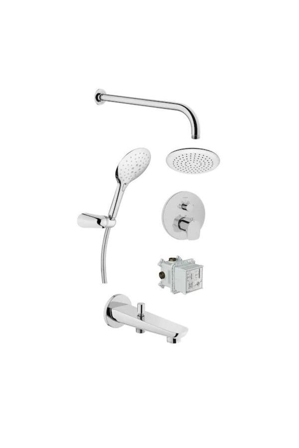 Root Round A49279 Ankastre Termostatik Duş Seti Shine S - Image 1