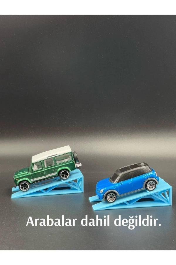 3D Atelier 1:64 Ölçek Araba Rampası - Bebe Mavisi 2'Li - Image 1