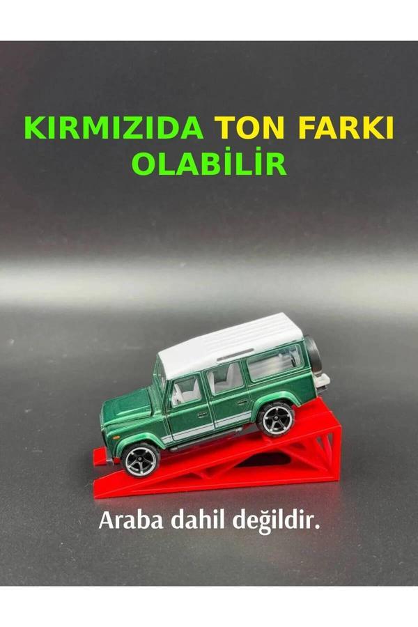 3D Atelier 1:64 Ölçek Araba Rampası - Kırmızı - Image 1