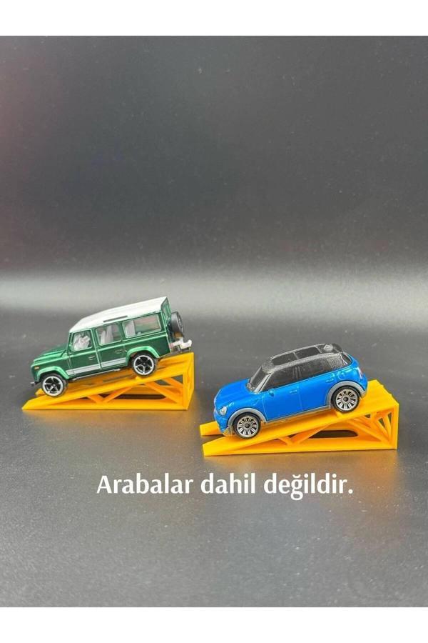 3D Atelier 1:64 Ölçek Araba Rampası - Sarı 2'Li - Image 1