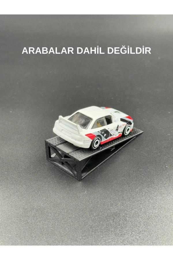 3D Atelier 1:64 Ölçek Araba Rampası - Siyah - Lastik İzli - Image 1
