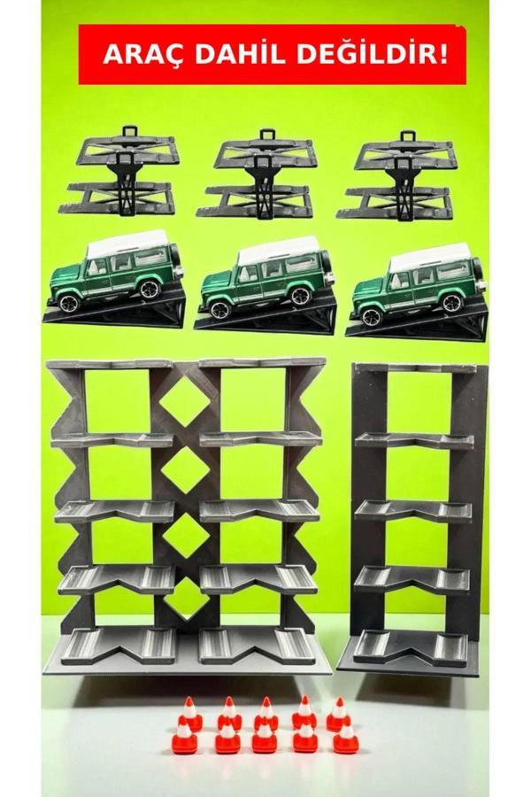 3D Atelier 1:64 Ölçek Diecast Araç Seti - Rampa, Stand, Lift - Image 1