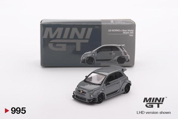 Mini GT Abarth 595 LB-WORKS x Abas Works Grey 995 - Image 1