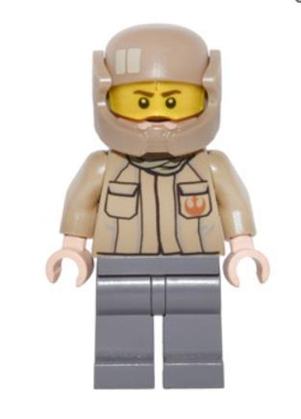Lego Minifigür Resistance Trooper Resistance Logo sw0721 - Image 1