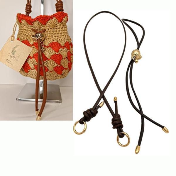 Angel Çanta Aksesuar Düğüm Model Büzgülü Çanta Seti Koyu Kahve  - Image 1