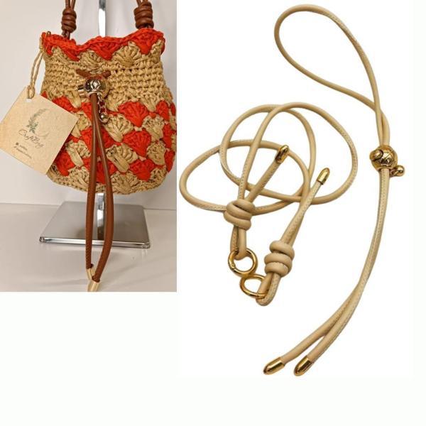 Angel Çanta Aksesuar Düğüm Model Büzgülü Çanta Seti Krem - Image 1