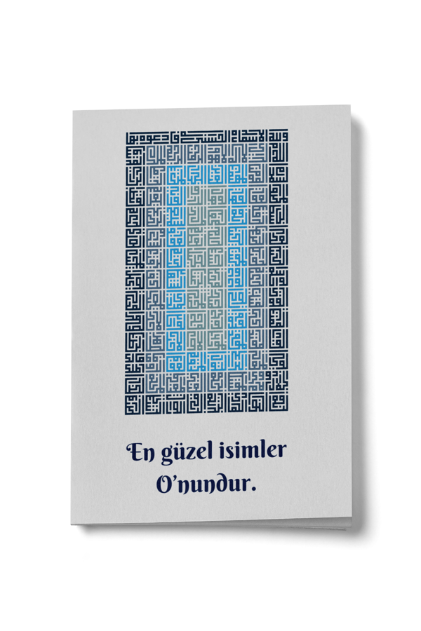 En Güzel İsimler O'nundur Mini Defter (Mavi) - Image 1