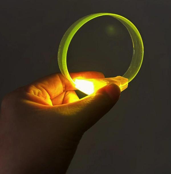 3 Modlu Pilli LED Işıklı Esnek Parti Bilekliği Sarı - Image 1