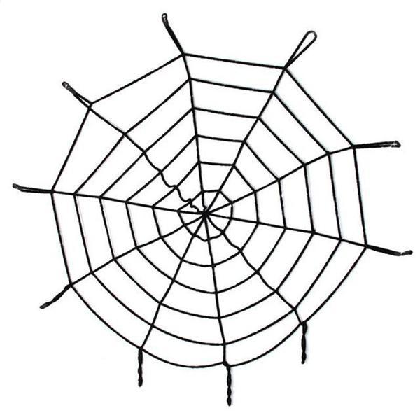 Halloween Cadılar Bayramı Örümcek Ağ Dekor Siyah 1.5 Metre - Image 1