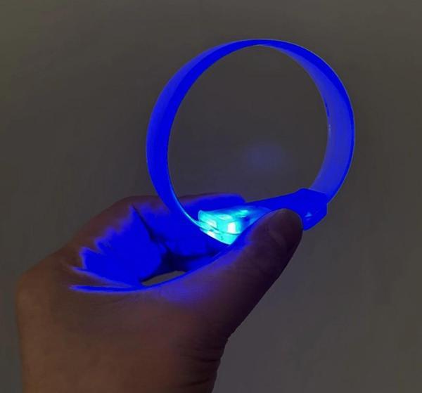 3 Modlu Pilli LED Işıklı Esnek Parti Bilekliği Mavi - Image 1