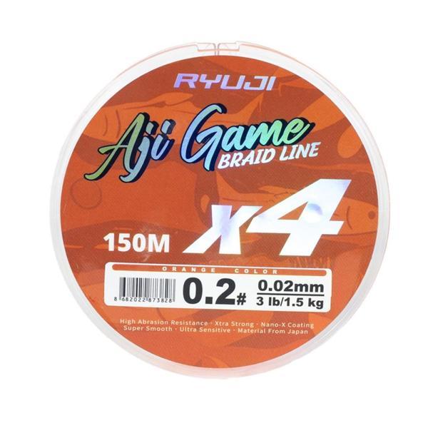 Ryuji Aji Game 4B Orange 150m İp Misina 0,02mm - Image 1