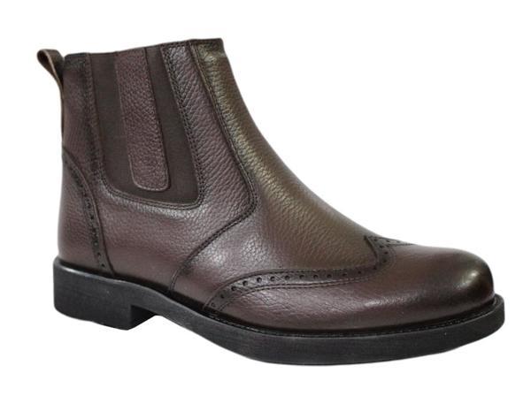 Kale 0434 Siyah Hakiki Deri Erkek Ayakkabı Bot - Image 1