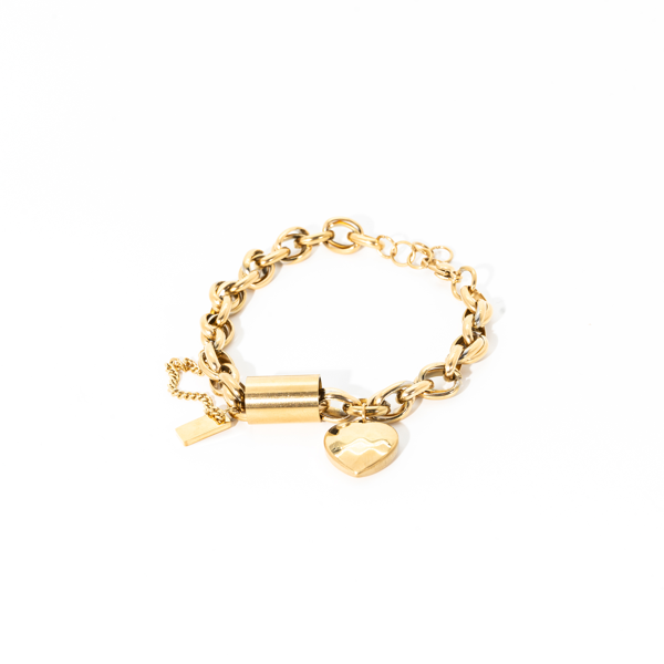 Biem Kalp Charm lı Çelik Bileklik - Image 1