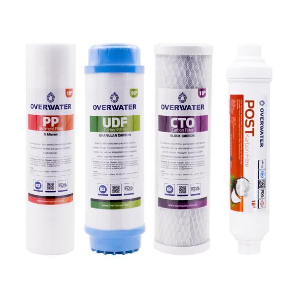 OverWater Açık Kasa Su Arıtma Cihazı 4 ’lü Filtresi Seti  Aşamalı ( Membransız Set ) FKN4 - Image 1