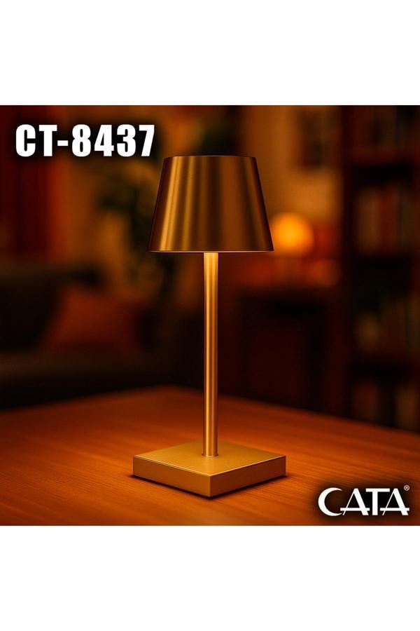 Cata İstanbul Masa Lambası Gold Renk Ct-8437 - Image 1