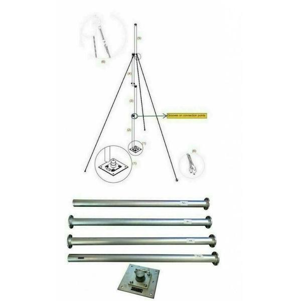 İstaBreeze Direk Seti 4 metre - Rüzgar Türbini için 15 kg taşıma kapasiteli - Image 1