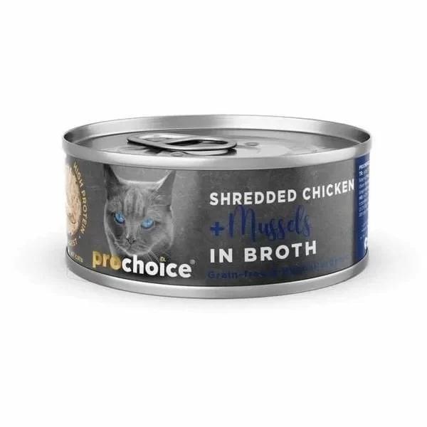 Prochoice Hypo-Allergenic Sos İçinde Tavuklu ve Midyeli Tahılsız Yetişkin Kedi Konservesi 70 Gr - Image 1