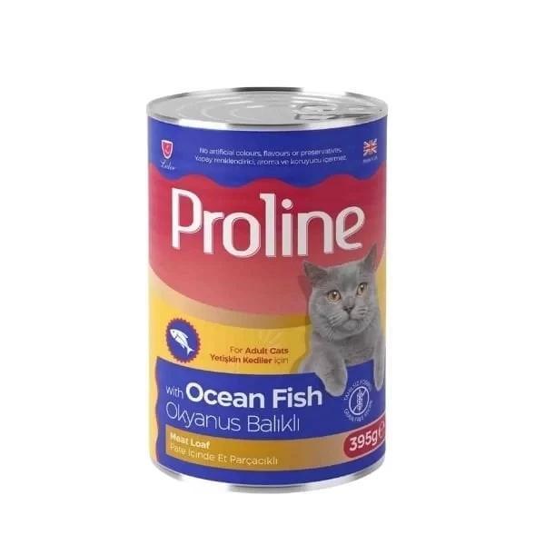 Proline Pate İçinde Et Parçacıklı Okyanus Balıklı Yetişkin Konserve Kedi Maması 395 Gr - Image 1