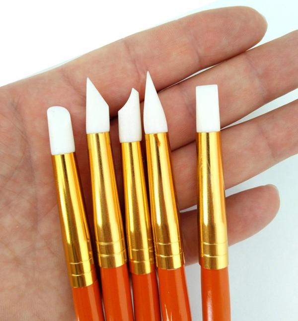 Silikon kalem seti, hobi, çömlekçilik, heykeltraş, kabartma, büyük boy 5 Adet - Image 1