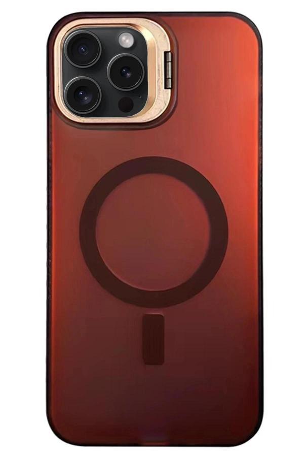 iPhone 14 Pro Max Primera Magsafe Standlı Kapak - Bordo-(5796) - Image 1
