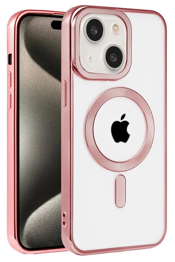 iPhone 15 Kılıf Kronos Magsafe Kapak - Rose Gold-(5796) - Image 1