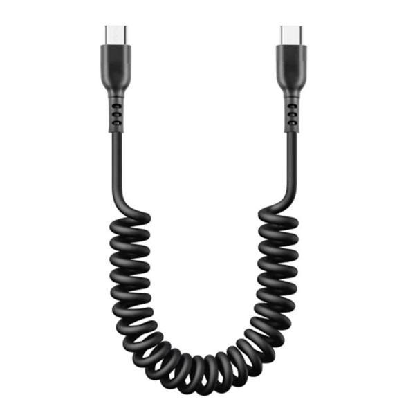 ALLY 15 M Pd 60W Geri Çekilebilir Yaylı Kablo Hızlı Şarj Dirseği Tip-C'den Tip-C'ye Veri Kablosu-(57 - Image 1